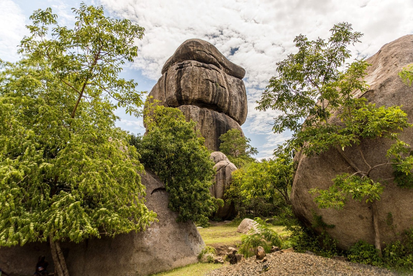 Kit Mikayi is a rock formation or tor, around 40 m high, in Seme, Kisumu County, western Kenya, Africa. Kit Mikayi, which means ‘stones of the first wife’ or ‘‘First wife’s rocks’’, in Dholuo, the local language, is both a spiritual place for the local Luo people and a tourist attraction.