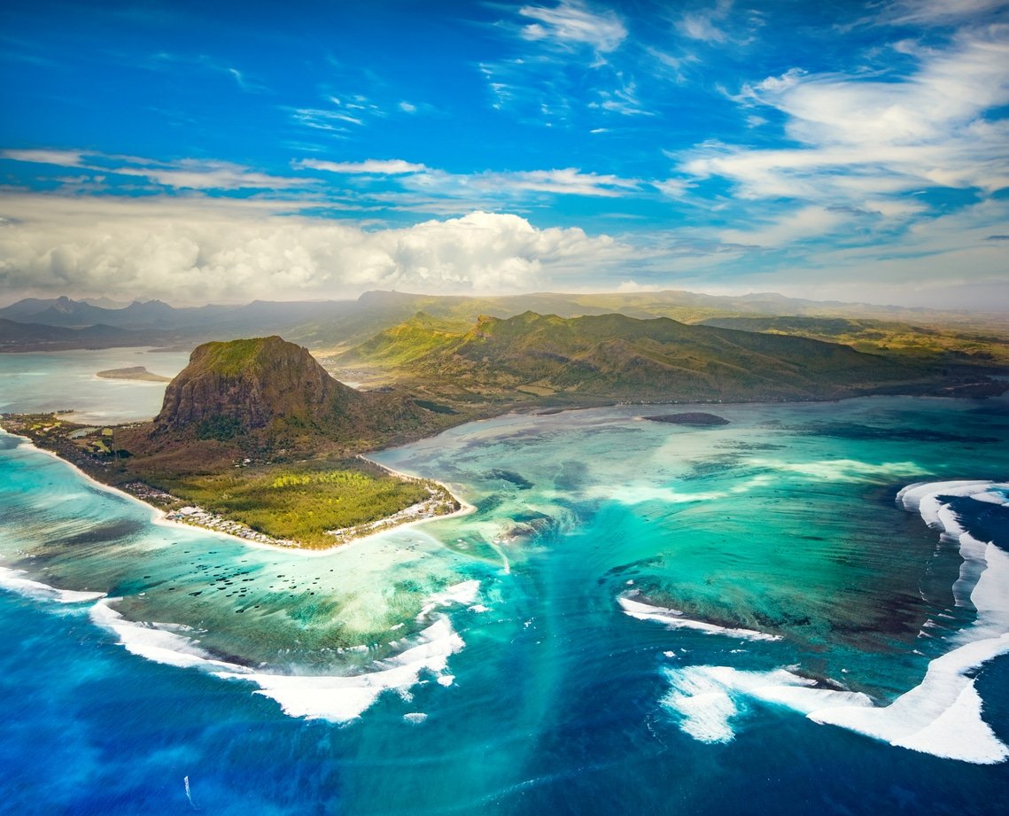 mAURITIUS FROM ABOVE