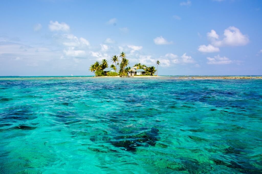 Belize small island tropical water