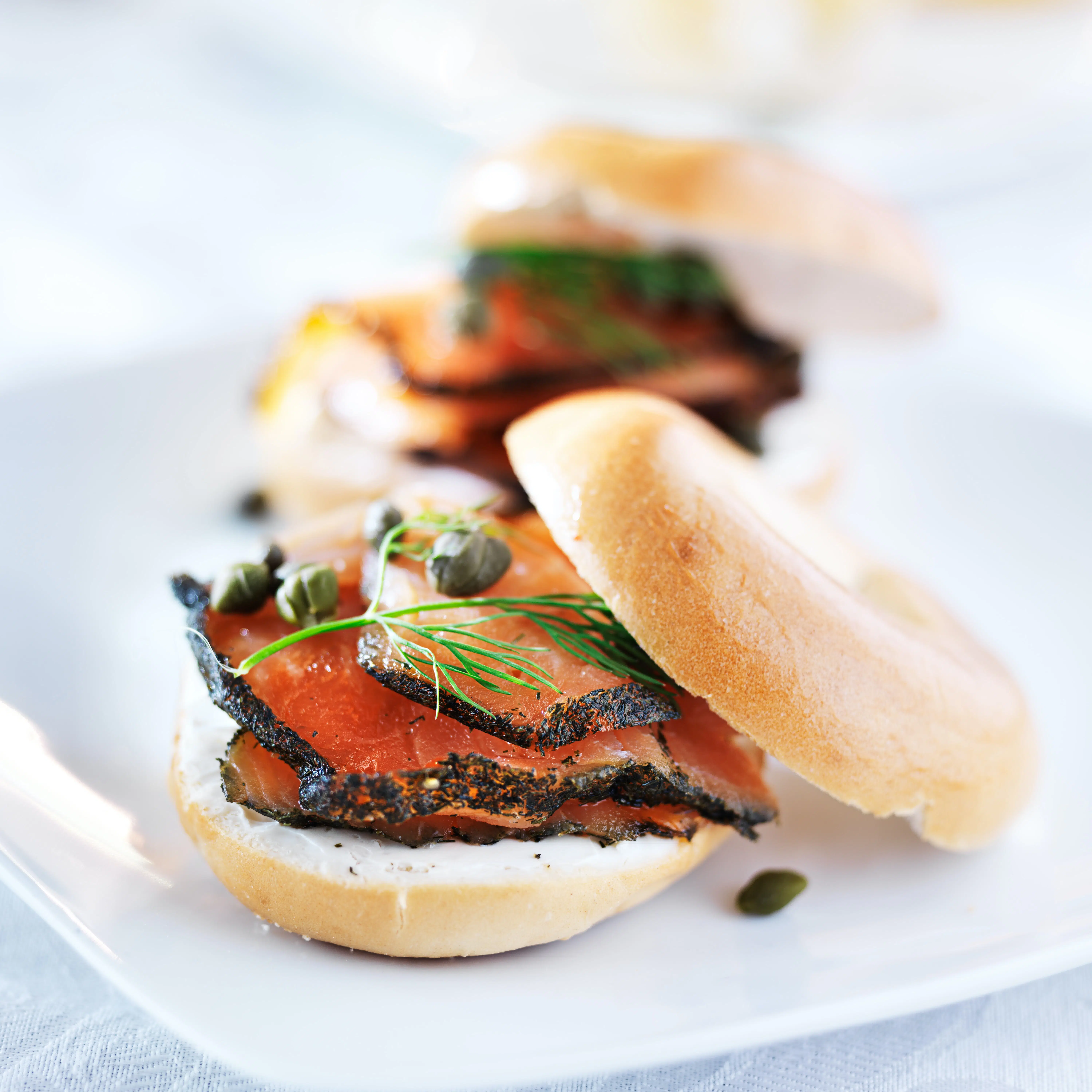 Bagel with salmon