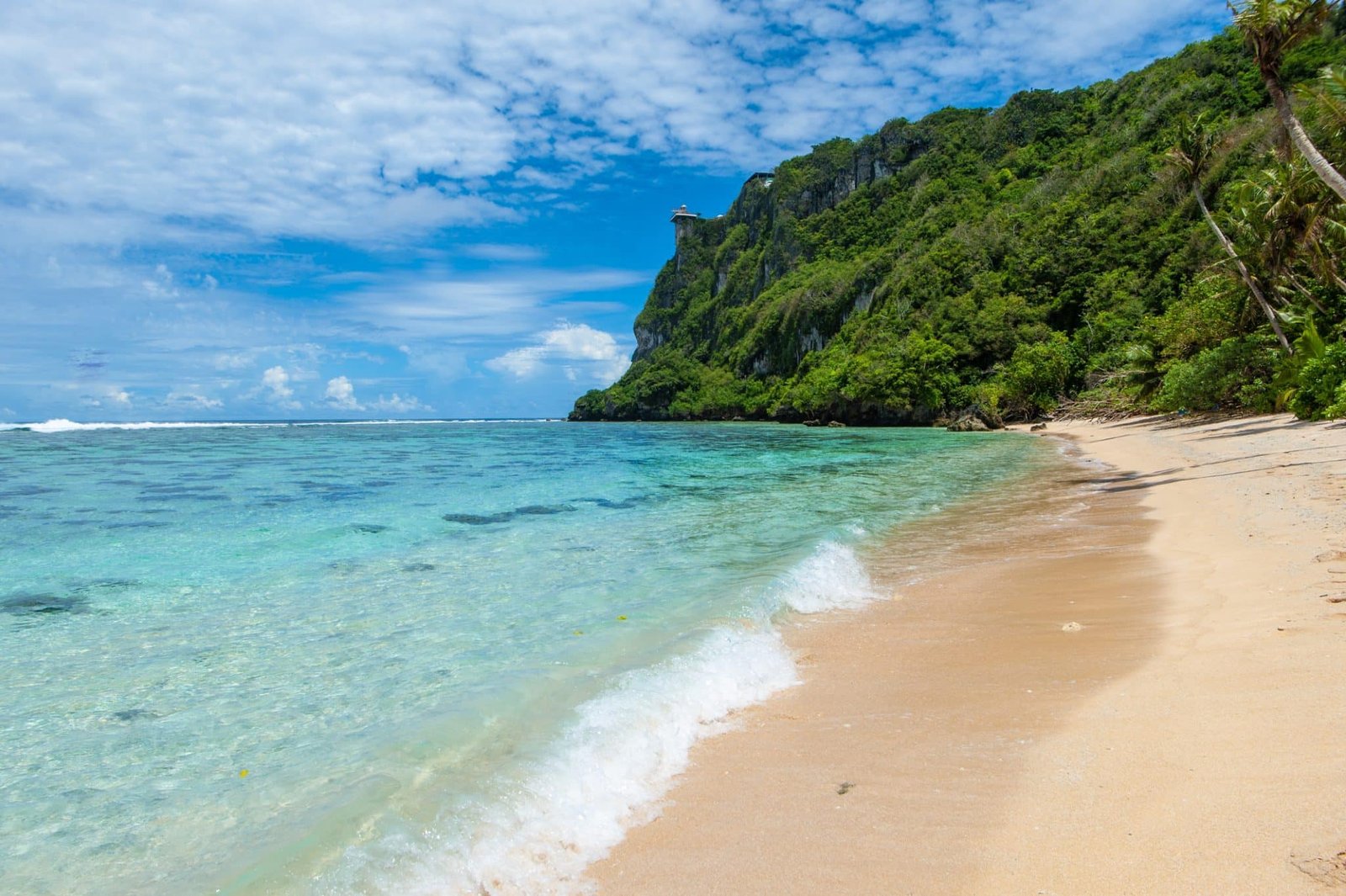 View of the Pristine Fafai Beach, Tumon, Guam
