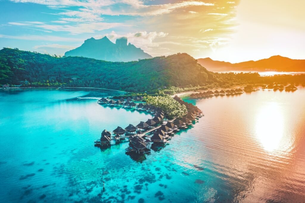 Aerial view of Bora Bora