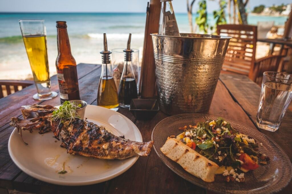 seafood beside the beach