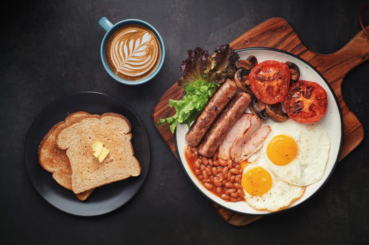 English breakfast display