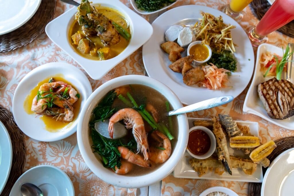 Array of Filipino dishes