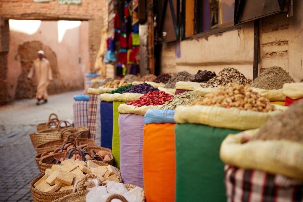 spices at market in Middle East