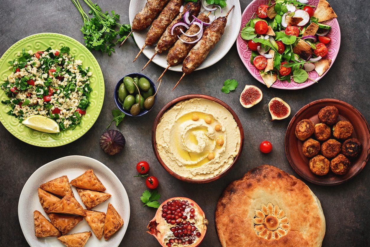 Selection of Turkish dishes