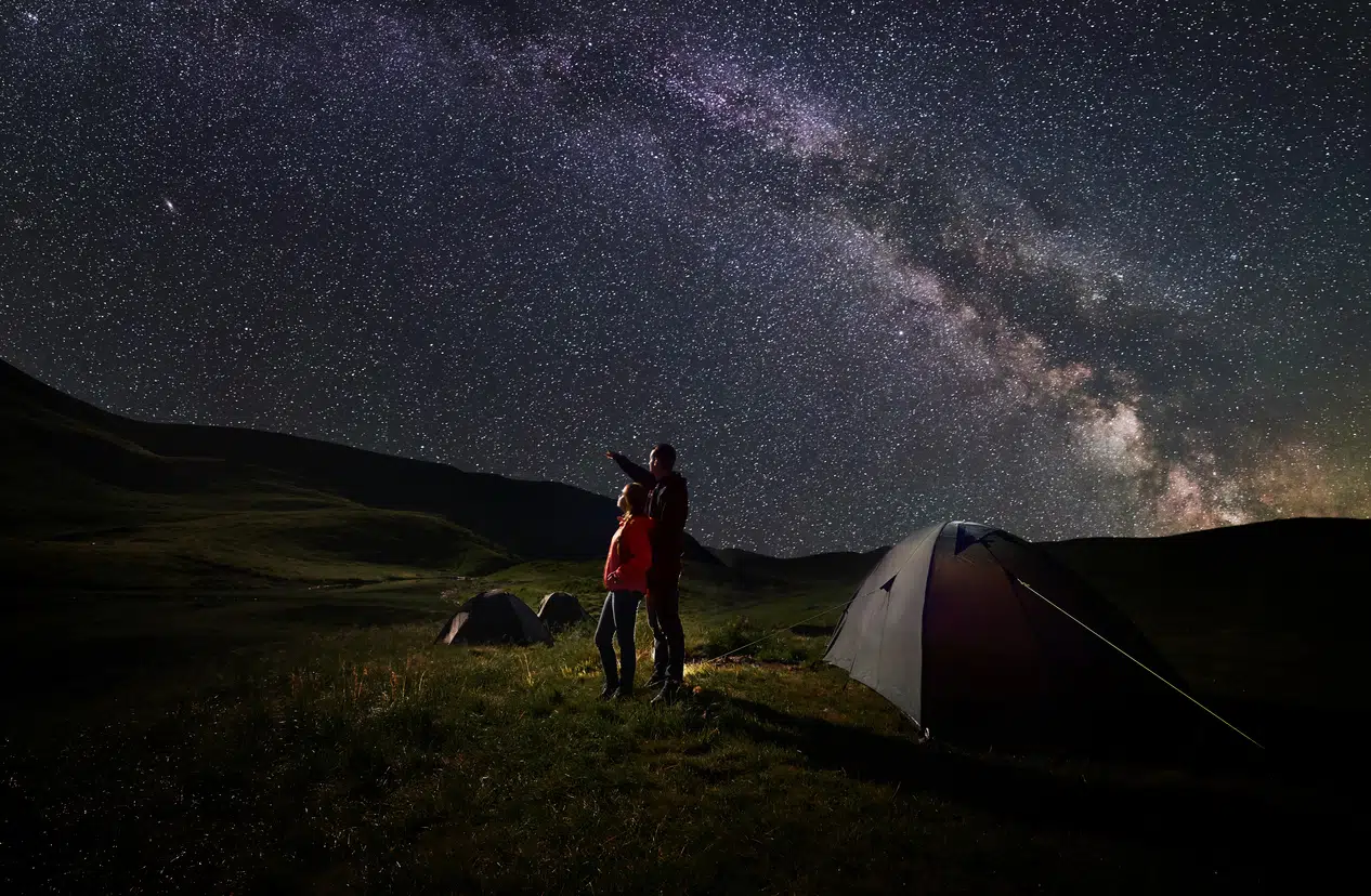camping under stars