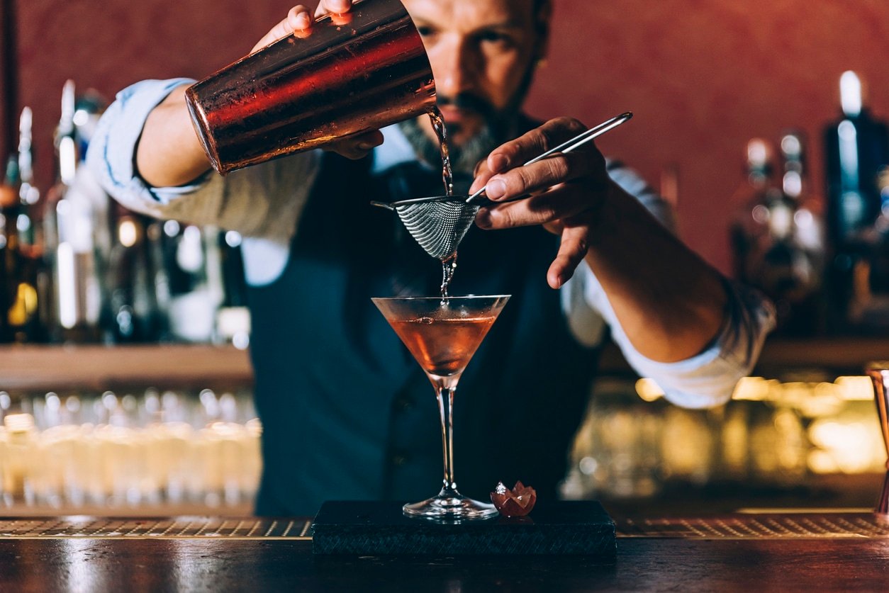 bartender making a cocktail