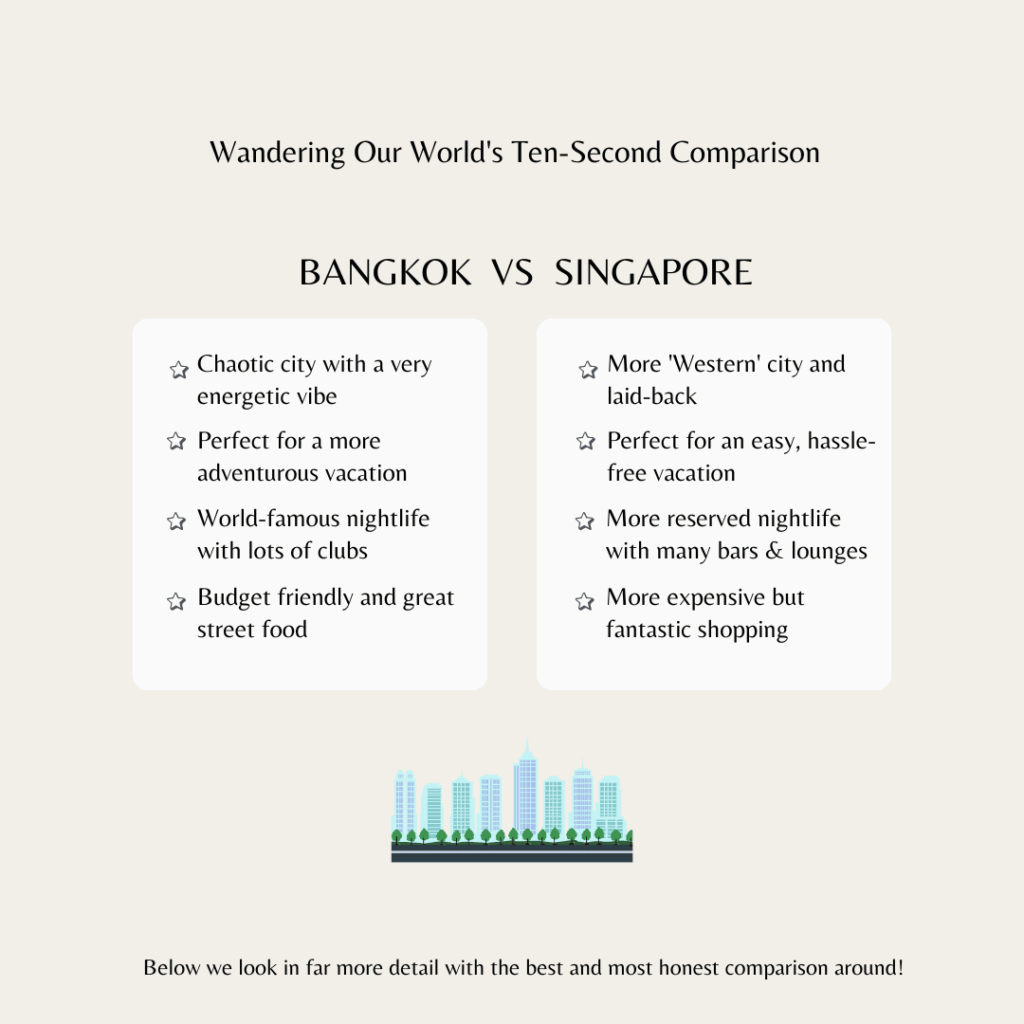 singapore vs thailand trip