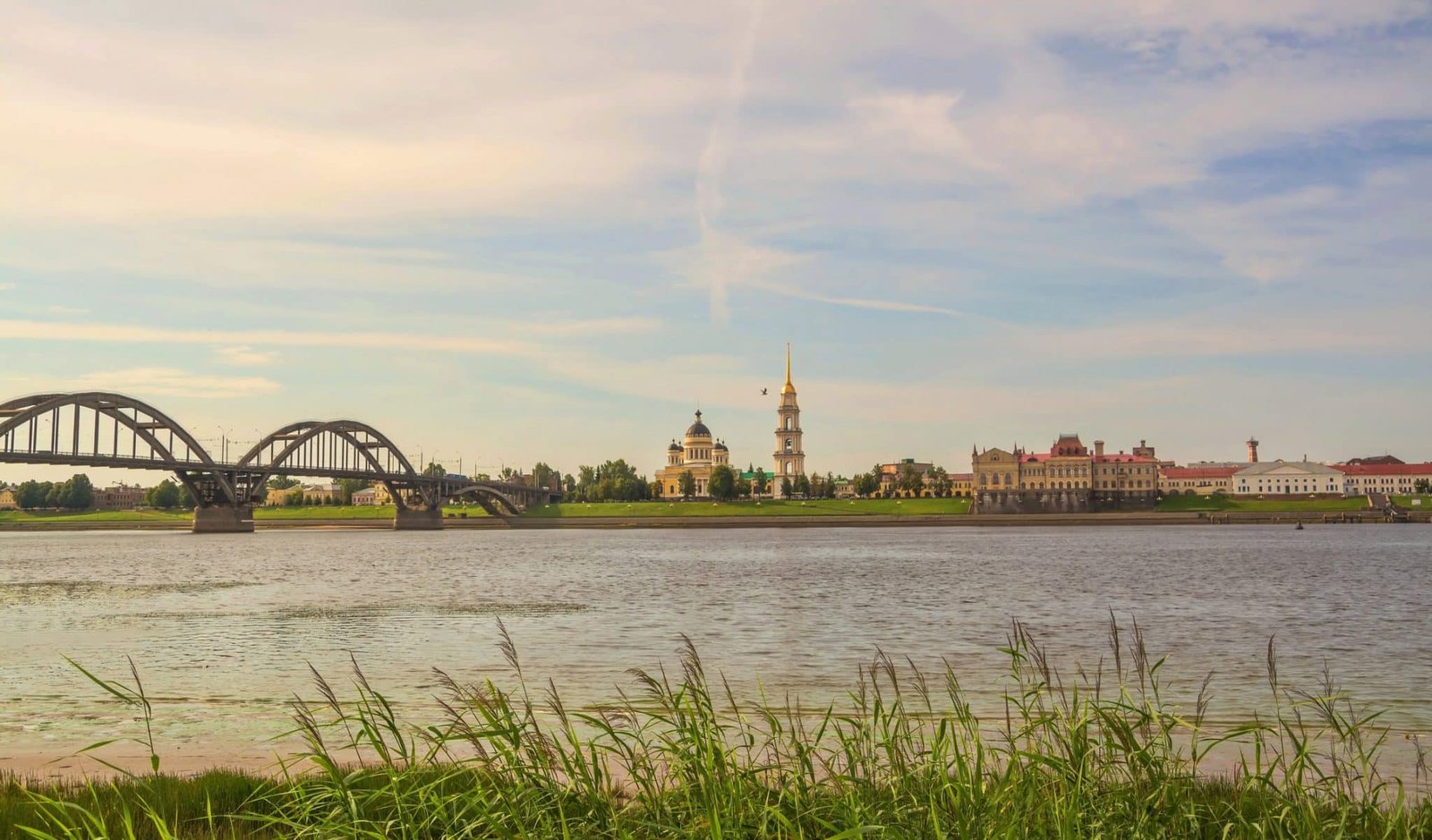 The ancient Russian city of Rybinsk on the banks of the Volga River