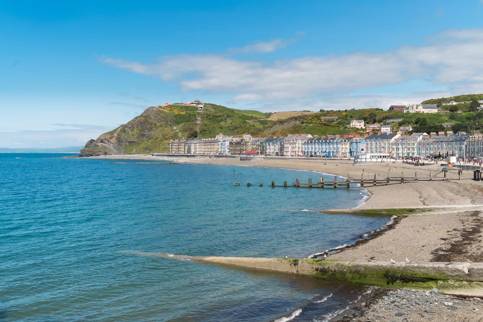 The beach at Aberystwyth in Wales