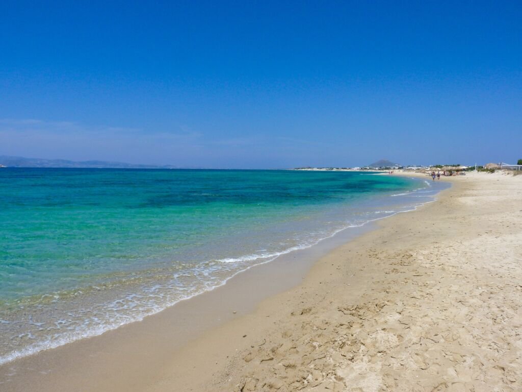 Beautiful Plaka beach in Naxos Island, Cyclades, Greece