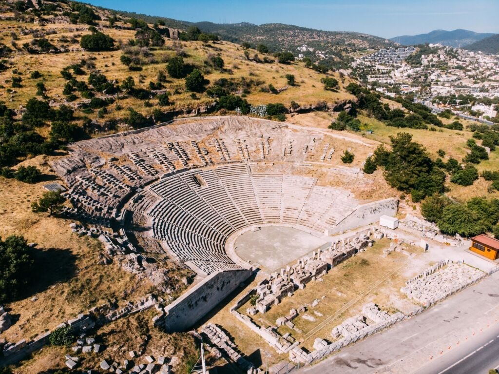 Aerial view Bodrum Ancient Theater