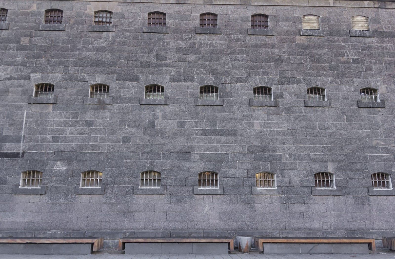Jail windows from the outside