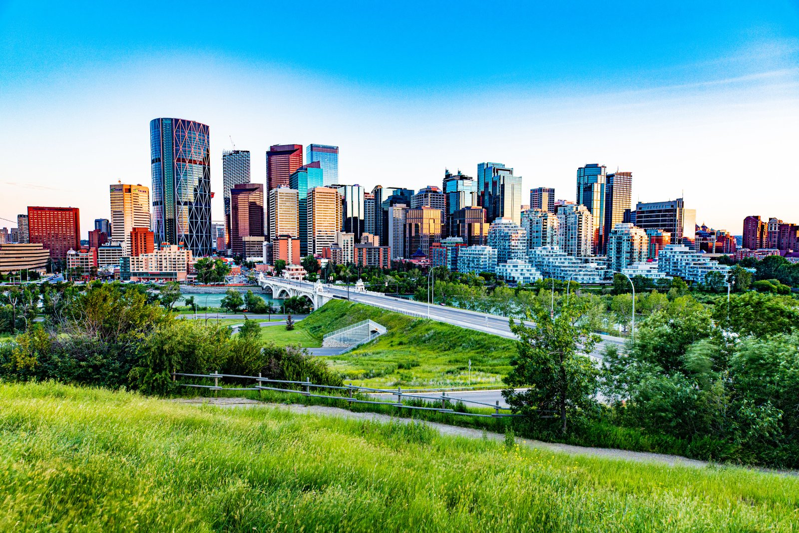 A beautiful view of Calgary city in Canada